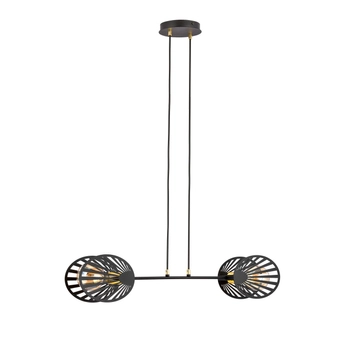 Emibig - Lampa wisząca Playa 2 black - wysokość max 100 cm, stal lakierowana