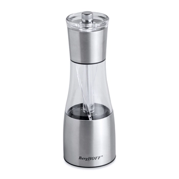 BergHOFF – Młynek do soli i pieprzu 2w1 z regulacją mielenia, stal nierdzewna, 19 cm