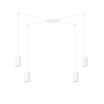 Emibig - Lampa wisząca Traker 4 BL white - wysokość  200 cm max, stal lakierowana
