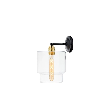 Kaspa - Kinkiet lampa ścienna Longis IV - średnica 17 cm, czarno - złota