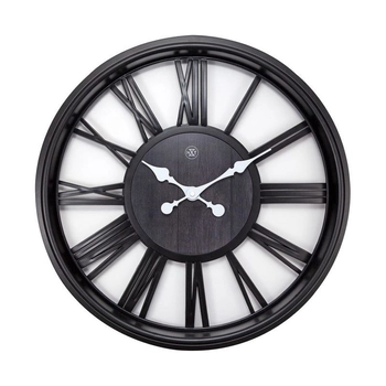 NeXtime – Zegar ścienny dekoracyjny Quebec nXt, czarny, 51 cm