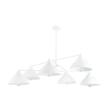Emibig - Lampa sufitowa Maverick 6 white - wysokość 60 cm, stal lakierowana,