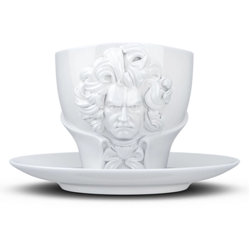 58Products - Porcelanowa filiżanka Ludwig van Beethoven - biała - 0,26 l