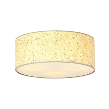 Emibig - Lampa sufitowa Aston 3 Cork - szerokość 50 cm, stal lakierowana, abażur