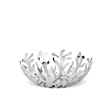 Alessi - Kosz na owoce MEDITERRANEO - srebrny, średnica 21 cm