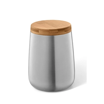 Zack - Pojemnik do przechowywania BEVO - pojemność 1 l., stal matowa