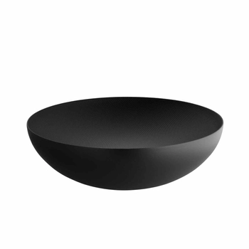 Alessi - Miska ze stali DOUBLE - czarna, średnica 32 cm