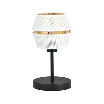 Emibig - Lampa stołowa Malia LN1 white - wysokość 30 cm, stal lakierowana, abażur