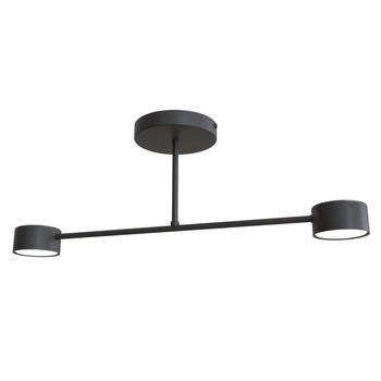 Emibig - Lampa sufitowa Halo 2 black - szerokość 60 cm, stal malowana proszkowo