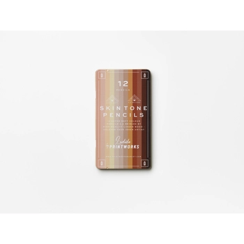 Printworks - Zestaw kredek Skin Tone Color – 12 odcieni skóry, drewno FSC