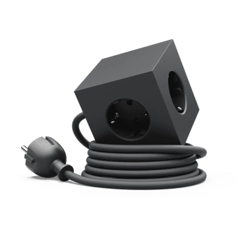 Avolt - Listwa zasilająca Square 1 z podwójnym USB-C 30 W i podstawą magnetyczną, czarna, 3 m