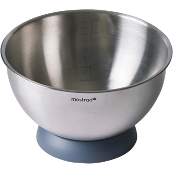 Mastrad - Misa do miksowania ze stali nierdzewnej – srebrna, 4 l, 24 cm