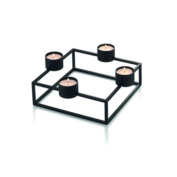 Philippi – Świecznik na tealight Cubo - czarny, długość 20 cm