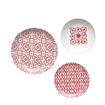 Guzzini – Zestaw 18 porcelanowych talerzy