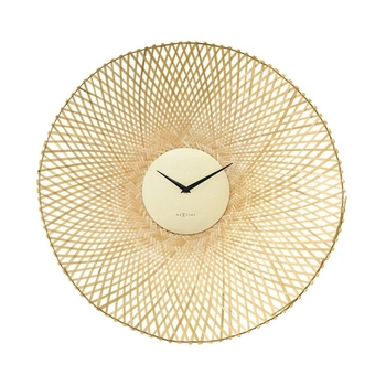 NeXtime – Zegar ścienny Bamboo z ażurową tarczą, naturalny bambus, 60 cm