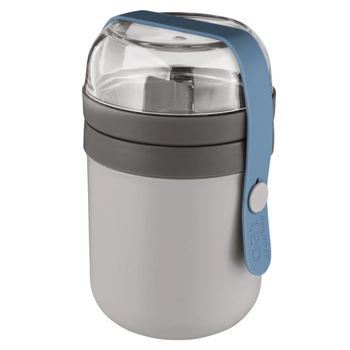 BergHOFF – Podwójny pojemnik obiadowy Leo – szary, 0,47 l + 0,18 l