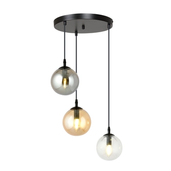 Emibig - Lampa wisząca Cosmo 3 BL Premium mix - wysokość max 100 cm, stal lakierowana, szkło