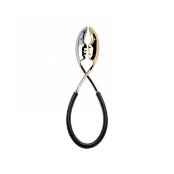 Casa Bugatti – Szczypce do sałaty MOLLA KISS, czarny, wykończenie złote 24K