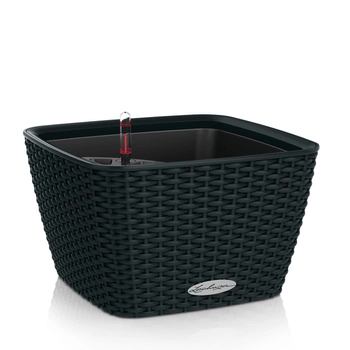 Lechuza - doniczka Bacino Cottage 30 - wysokość 18 cm, grafitowy czarny