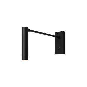 Kaspa - kinkiet na wysięgniku Roll - długość 31 cm, czarny