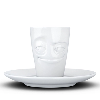 58Products - Porcelanowy kubek, filiżanka do espresso „Psotnik“ - biały, pojemność 80 ml