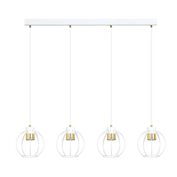Emibig - Lampa wisząca Ajax 4 white - szerokość 110 cm, stal lakierowana