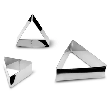 Zestaw 3 foremek do ciastek w kształcie trójkątów  - i Genietti