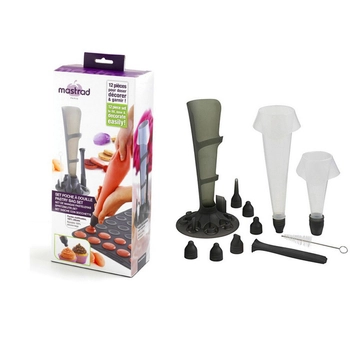 Mastrad - Silikonowy worek cukierniczy z akcesoriami (12 części)