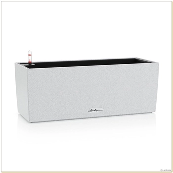 Lechuza - doniczka Balconera Stone 50 - długość 50 cm, biały kwarcowy