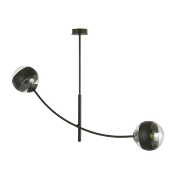 Emibig - Lampa sufitowa Hunter 2 black/stripe - wysokość 60 cm, stal lakierowana, szkło