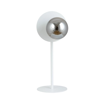 Emibig - Lampa stołowa Oslo LN1 white/grafit - wysokość 50 cm, stal lakierowana, szkło