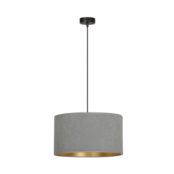 Emibig - Lampa wisząca Hilde 1 bl gray - wysokość max 100 cm, stal lakierowana, abażur