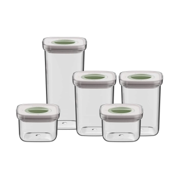 BergHOFF – Zestaw pojemników na żywność Smart Seal – 0,4 l, 1 l, 1,6 l
