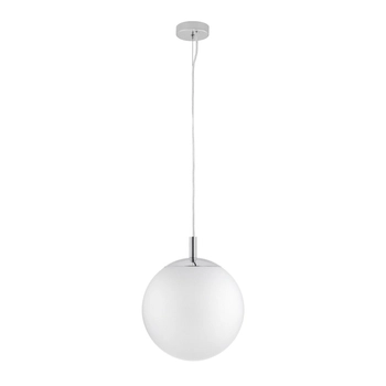 Kaspa - Lampa wisząca pojedyncza Alur - rozmiar S, średnica 25 cm, chrom
