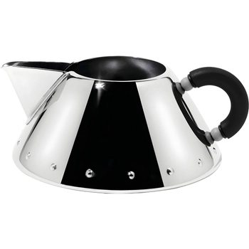 Alessi - Mlecznik - srebrny, czarny uchwyt, pojemność 0,20 l