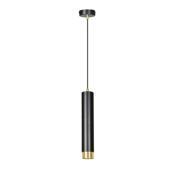 Emibig - Lampa wisząca Kibo 1 black/gold - wysokość max 100 cm, stal lakierowana
