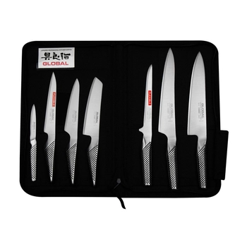 Global - Zestaw szefa kuchni, 7 japońskich noży w etui | G-666/07KA