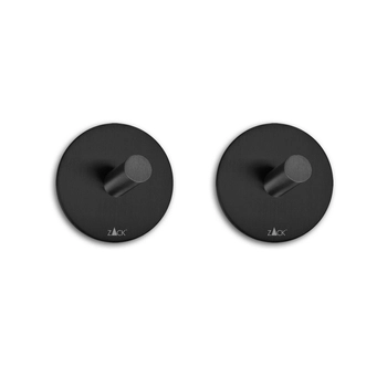 Zack - Zestaw 2 haczyków PECO - średnica 4,50 cm, czarny