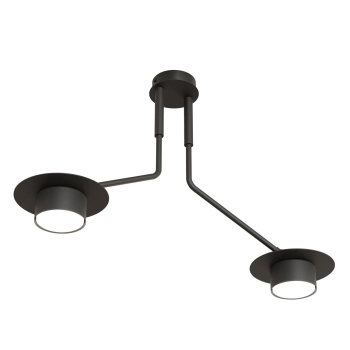 Emibig – Lampa sufitowa MIZU 2 BL BLACK - czarna, 2 źródła światła