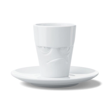 58Products - Porcelanowy kubek, filiżanka do espresso „Gburowaty“ - biały, pojemność 80 ml