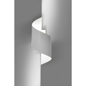 Emibig - Kinkiet ścienny Spiner White - wysokość 30 cm, średnica 12 cm, stal lakierowana