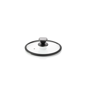 Guzzini – Pokrywka szklana do garnków i patelni 24 cm – szkło hartowane, czarna obręcz