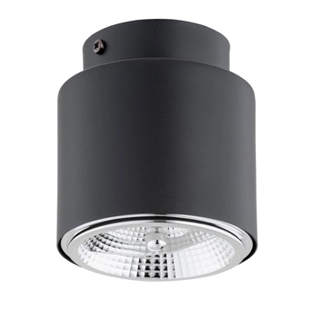 Emibig - Lampa sufitowa Nano 1 black - szerokość 12 cm, stal lakierowana proszkowo