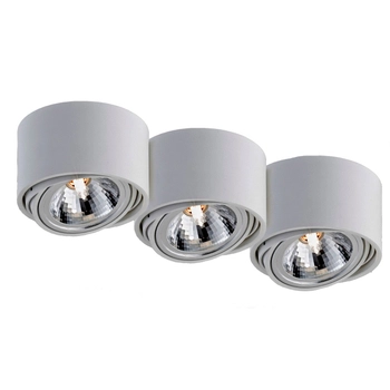 Kaspa - reflektor sufitowy trzypunktowy Lumos 3 - długość 42 cm, biały