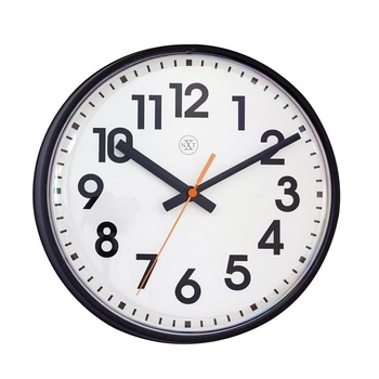 NeXtime – Zegar ścienny Peter z cichym mechanizmem – czarny, 26 cm