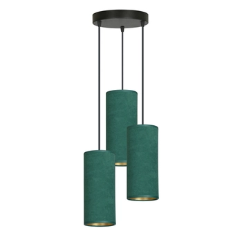 Emibig - Lampa wisząca Bente 3 bl premium green - wysokość max 100 cm, stal lakierowana, abażur