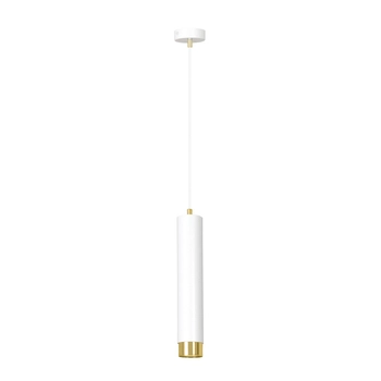 Emibig - Lampa wisząca Kibo 1 white/gold - wysokość max 100 cm, stal lakierowana