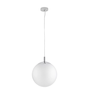 Kaspa - Lampa wisząca pojedyncza Alur - rozmiar M, średnica 30 cm, chrom