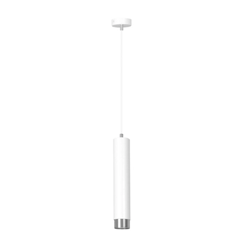 Emibig - Lampa wisząca Kibo 1 white/chrome - wysokość max 100 cm, stal lakierowana