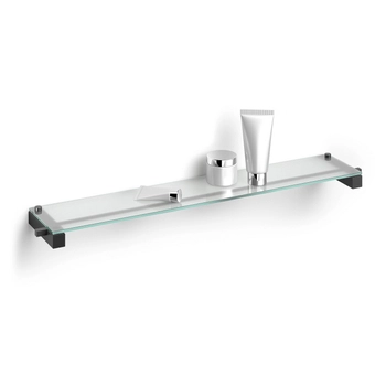 Zack - Półka łazienkowa CARVO - stal nierdzewna malowana proszkowo, szerokość 65,80, czarny